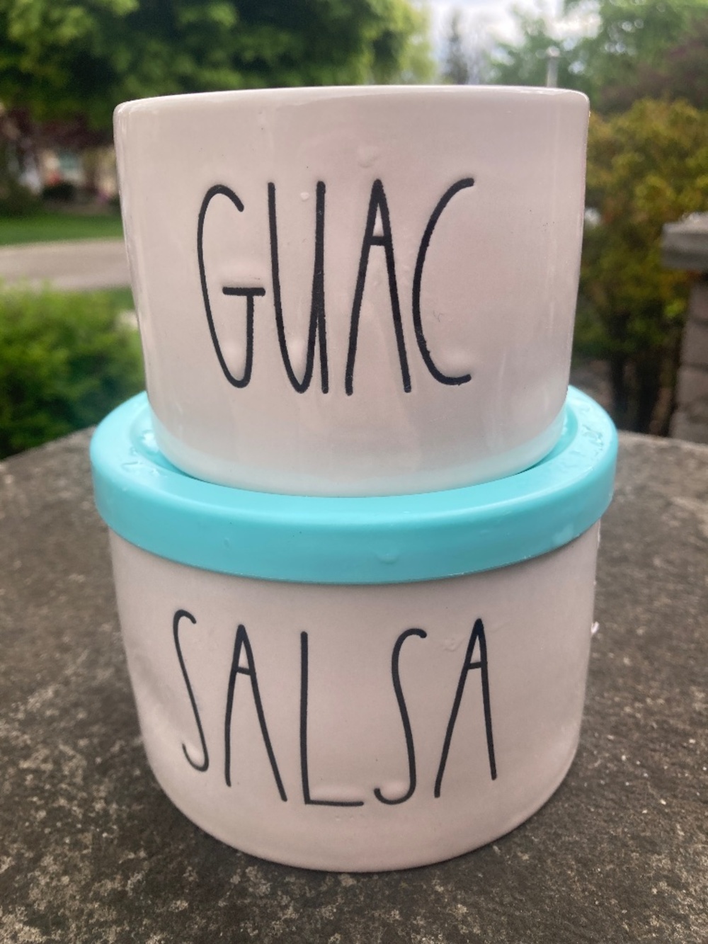 Rae Dunn Salsa and Guac Set with Lid